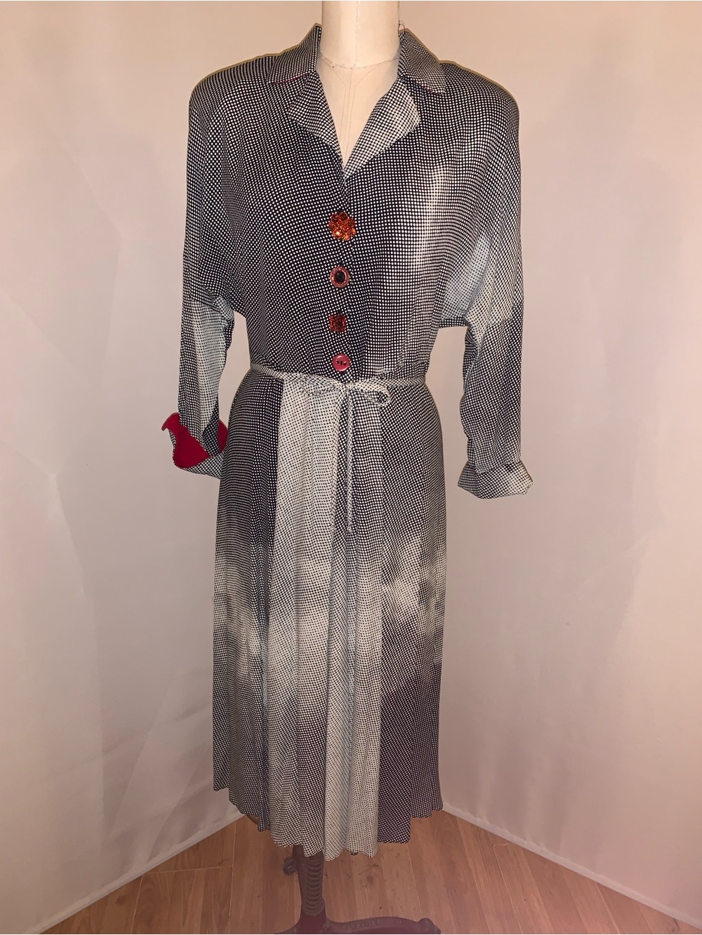 Vintage Janice McCarty dolman house dress Small